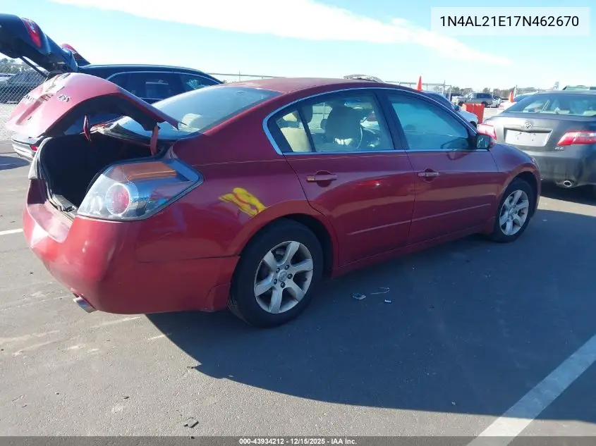 1N4AL21E17N462670 2007 Nissan Altima 2.5 S