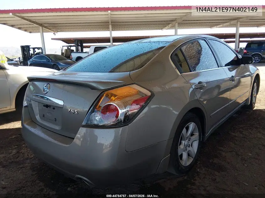 1N4AL21E97N402149 2007 Nissan Altima 2.5 S