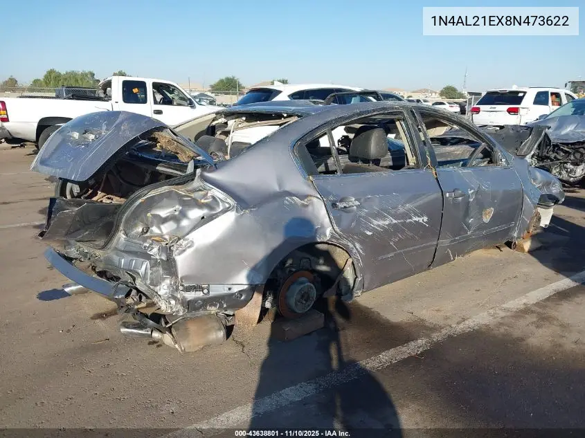 1N4AL21EX8N473622 2008 Nissan Altima 2.5 S