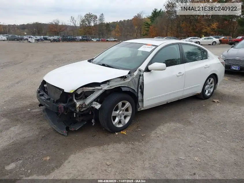 1N4AL21E38C240922 2008 Nissan Altima 2.5 S