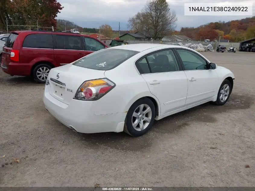 1N4AL21E38C240922 2008 Nissan Altima 2.5 S