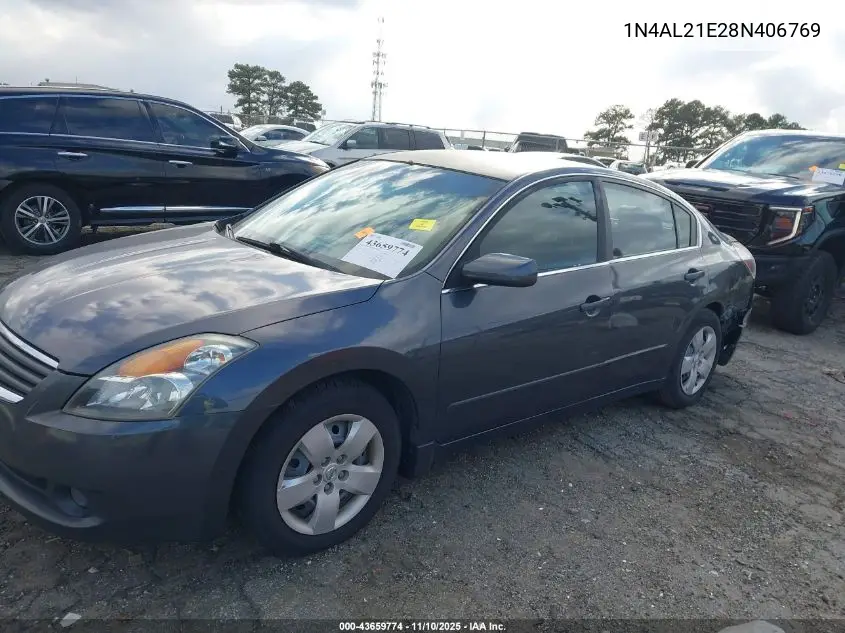 1N4AL21E28N406769 2008 Nissan Altima 2.5 S