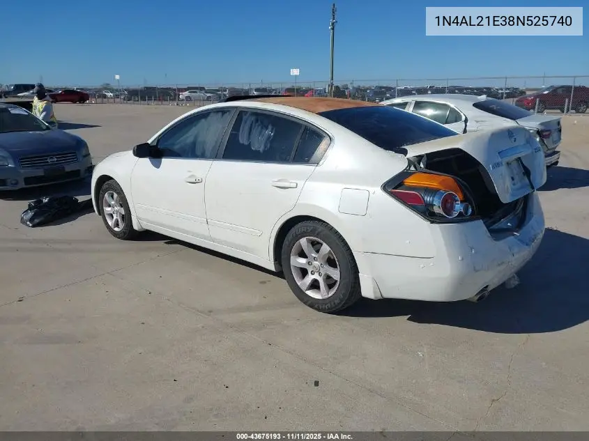 1N4AL21E38N525740 2008 Nissan Altima 2.5 S