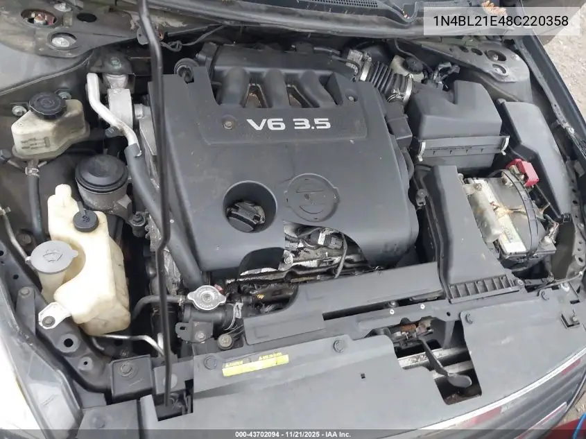 1N4BL21E48C220358 2008 Nissan Altima 3.5 Se
