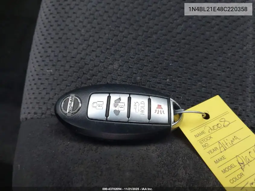 1N4BL21E48C220358 2008 Nissan Altima 3.5 Se