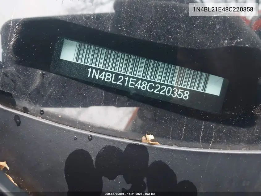1N4BL21E48C220358 2008 Nissan Altima 3.5 Se