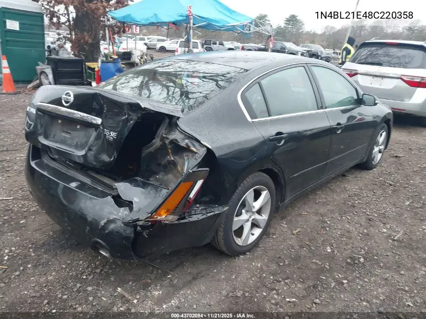 1N4BL21E48C220358 2008 Nissan Altima 3.5 Se