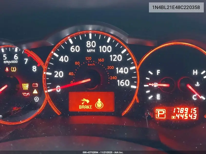 1N4BL21E48C220358 2008 Nissan Altima 3.5 Se