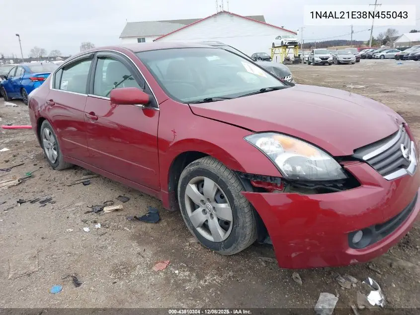 1N4AL21E38N455043 2008 Nissan Altima 2.5 S