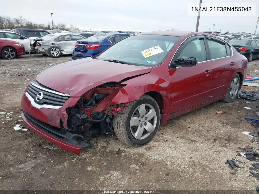 1N4AL21E38N455043 2008 Nissan Altima 2.5 S