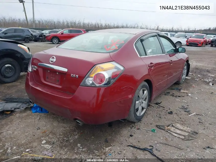 1N4AL21E38N455043 2008 Nissan Altima 2.5 S