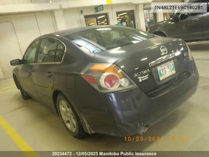 1N4AL21E69C180281 2009 Nissan Altima 2.5 S