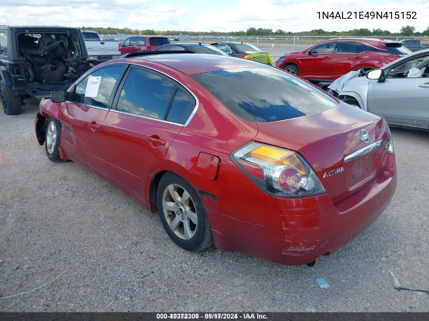 1N4AL21E49N415152 2009 Nissan Altima 2.5 S