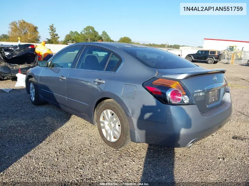 1N4AL2AP1AN551759 2010 Nissan Altima 2.5 S