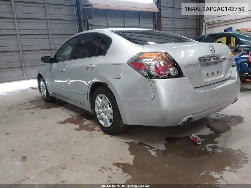 1N4AL2AP0AC142759 2010 Nissan Altima 2.5 S