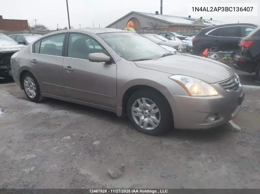 1N4AL2AP3BC136407 2011 Nissan Altima S