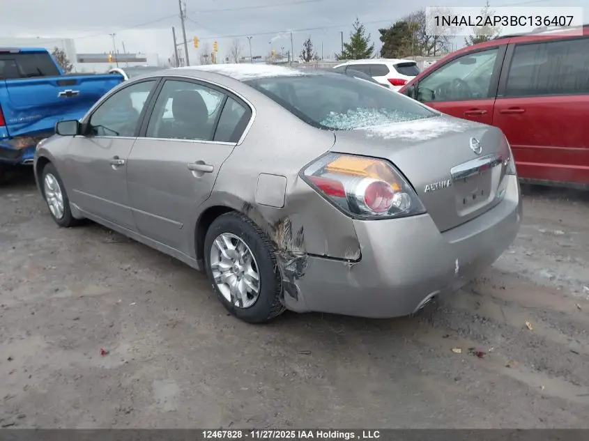 1N4AL2AP3BC136407 2011 Nissan Altima S