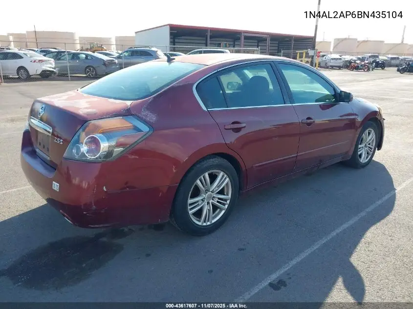1N4AL2AP6BN435104 2011 Nissan Altima 2.5 S