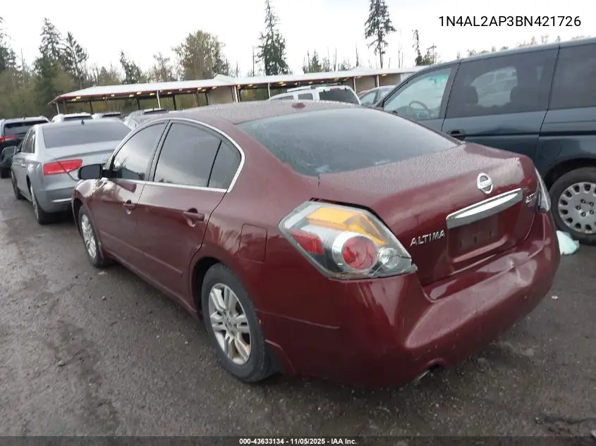 1N4AL2AP3BN421726 2011 Nissan Altima 2.5 S
