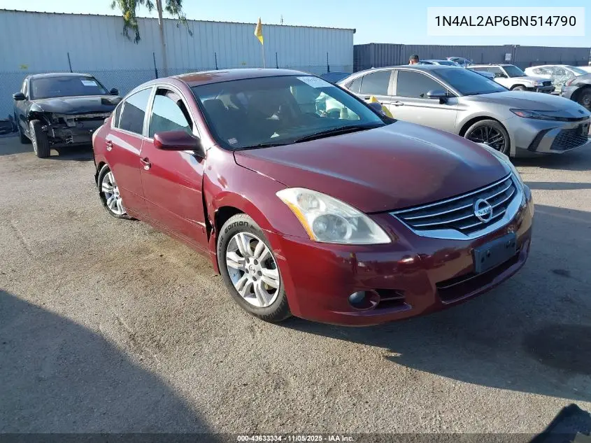 1N4AL2AP6BN514790 2011 Nissan Altima 2.5 S