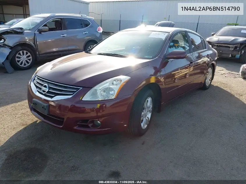 1N4AL2AP6BN514790 2011 Nissan Altima 2.5 S
