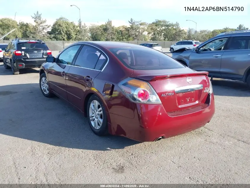 1N4AL2AP6BN514790 2011 Nissan Altima 2.5 S