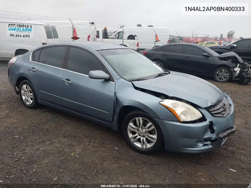 1N4AL2AP0BN400333 2011 Nissan Altima 2.5 S