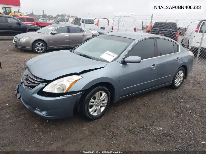 1N4AL2AP0BN400333 2011 Nissan Altima 2.5 S