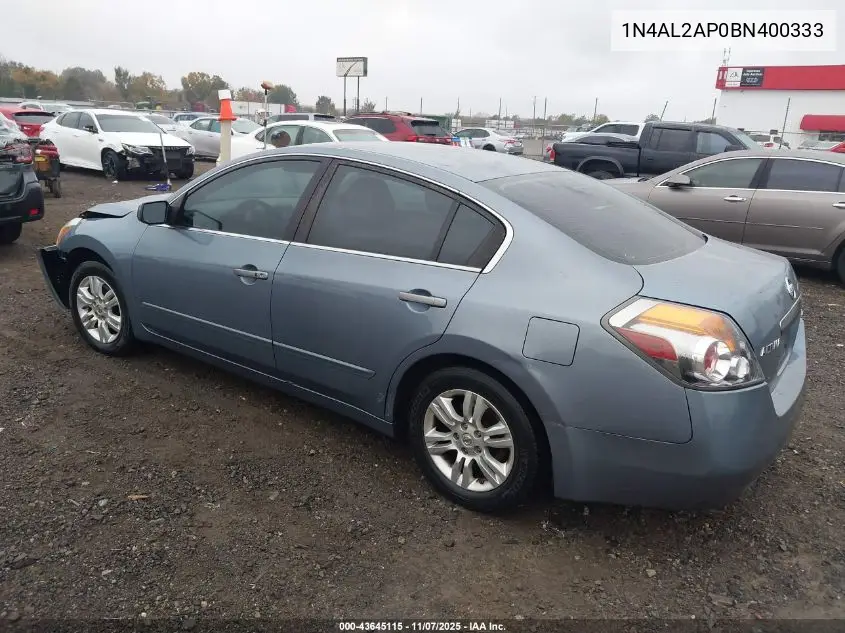 1N4AL2AP0BN400333 2011 Nissan Altima 2.5 S