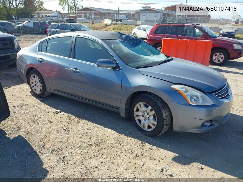 1N4AL2AP6BC107418 2011 Nissan Altima 2.5 S