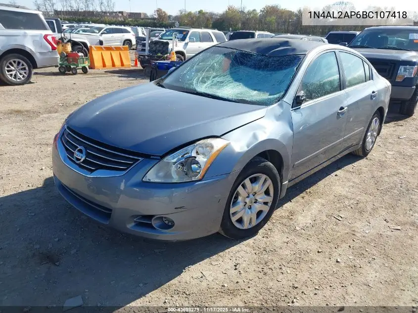 1N4AL2AP6BC107418 2011 Nissan Altima 2.5 S