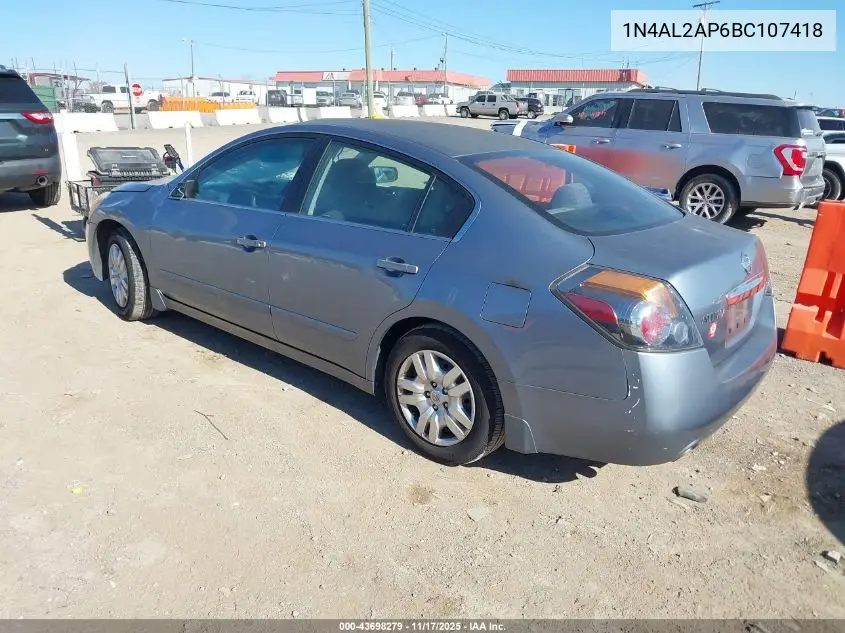 1N4AL2AP6BC107418 2011 Nissan Altima 2.5 S