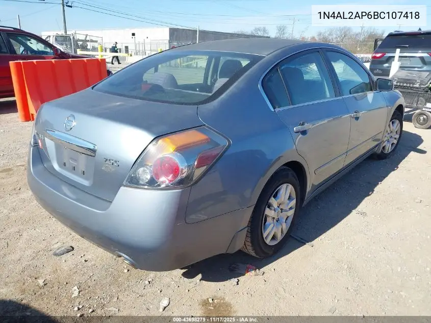 1N4AL2AP6BC107418 2011 Nissan Altima 2.5 S
