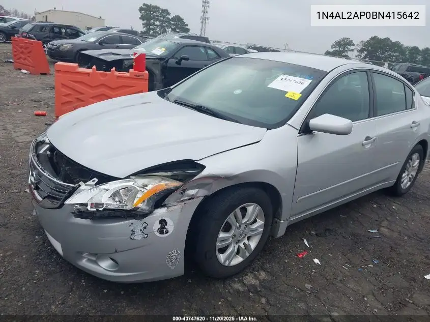 1N4AL2AP0BN415642 2011 Nissan Altima 2.5 S