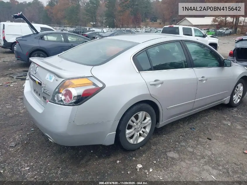 1N4AL2AP0BN415642 2011 Nissan Altima 2.5 S