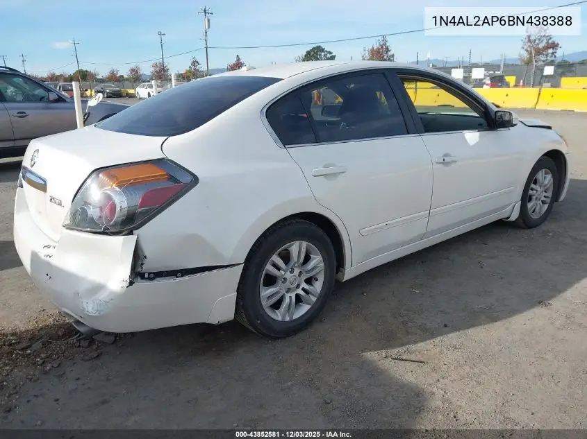 1N4AL2AP6BN438388 2011 Nissan Altima 2.5 S