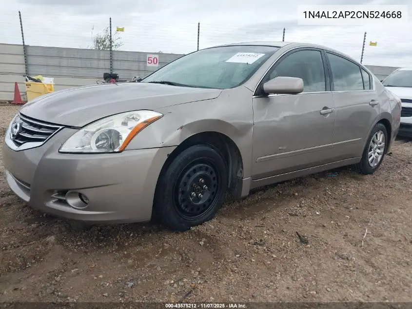 1N4AL2AP2CN524668 2012 Nissan Altima 2.5 S
