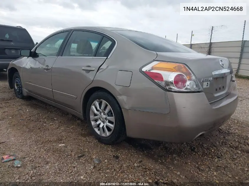 1N4AL2AP2CN524668 2012 Nissan Altima 2.5 S