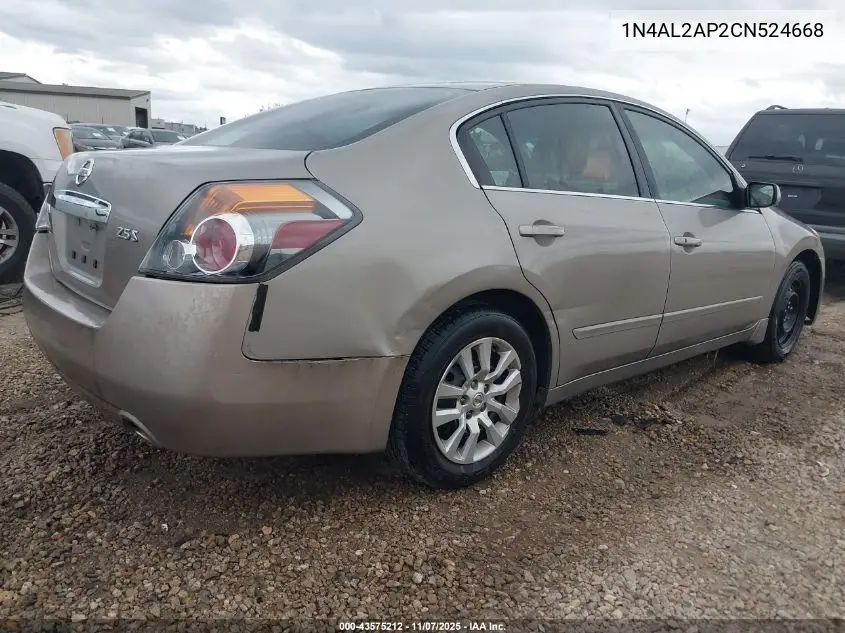 1N4AL2AP2CN524668 2012 Nissan Altima 2.5 S