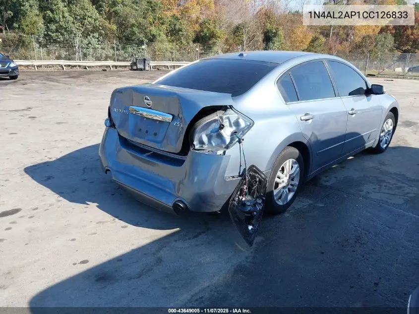 1N4AL2AP1CC126833 2012 Nissan Altima 2.5 S