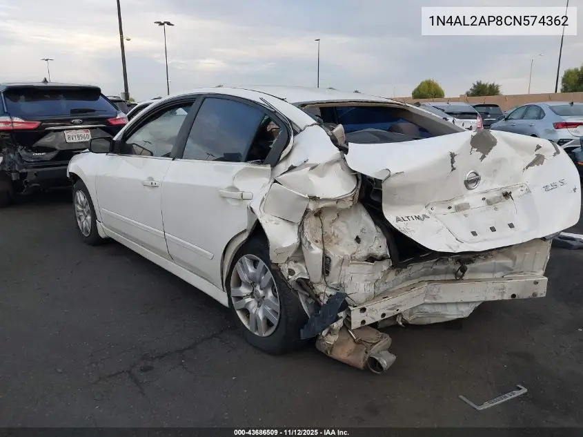 1N4AL2AP8CN574362 2012 Nissan Altima 2.5 S