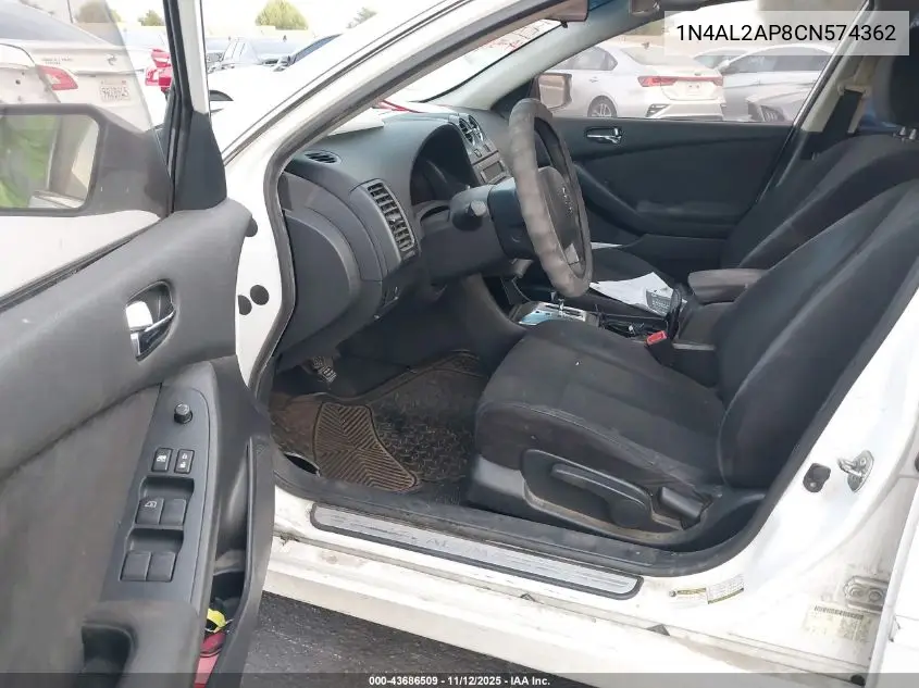 1N4AL2AP8CN574362 2012 Nissan Altima 2.5 S