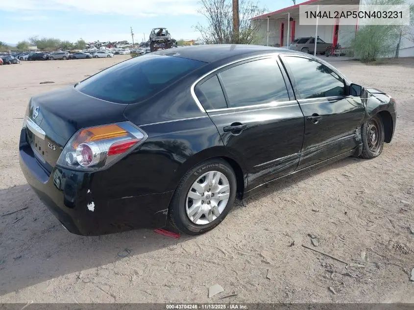 1N4AL2AP5CN403231 2012 Nissan Altima 2.5 S