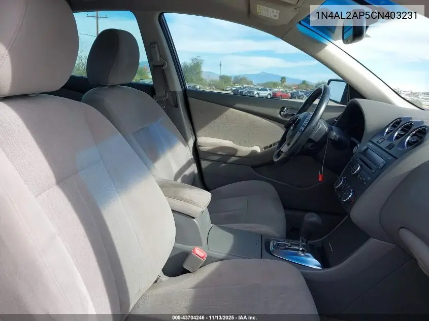 1N4AL2AP5CN403231 2012 Nissan Altima 2.5 S