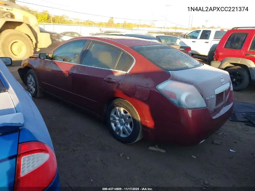 1N4AL2APXCC221374 2012 Nissan Altima 2.5 S