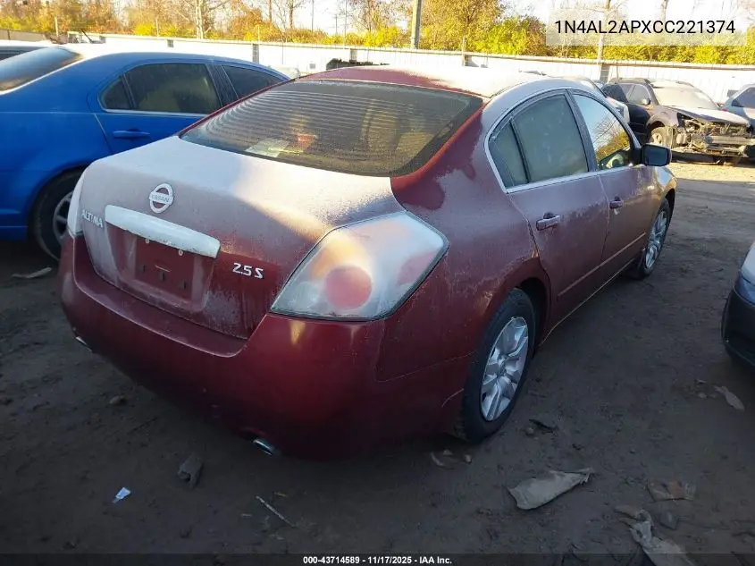1N4AL2APXCC221374 2012 Nissan Altima 2.5 S