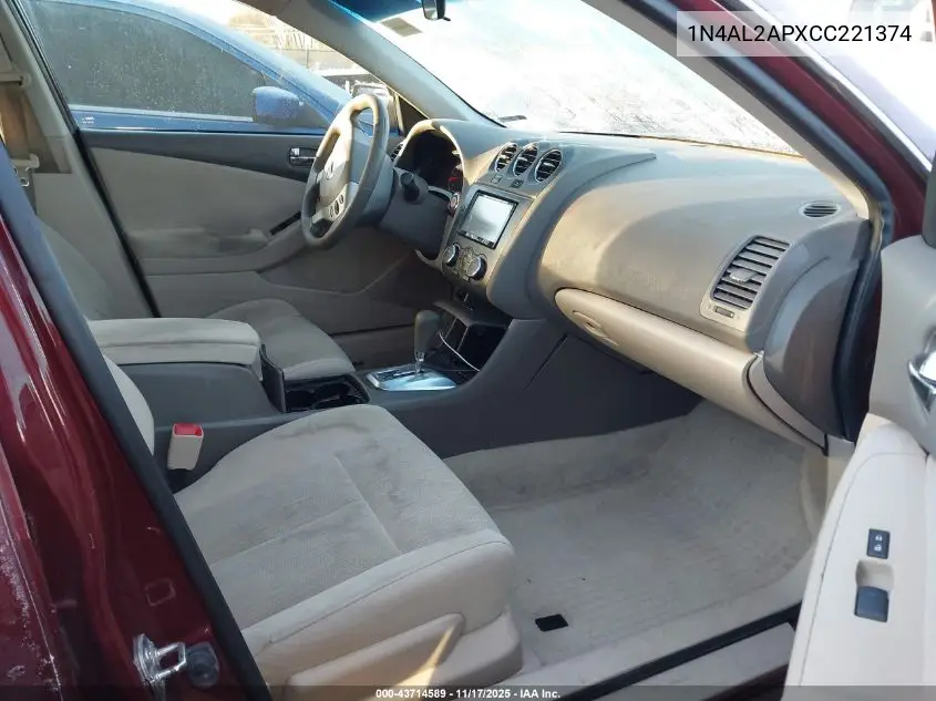1N4AL2APXCC221374 2012 Nissan Altima 2.5 S