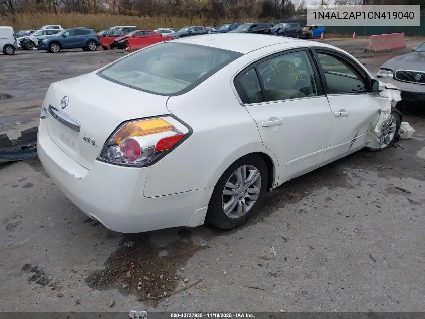 1N4AL2AP1CN419040 2012 Nissan Altima 2.5 S
