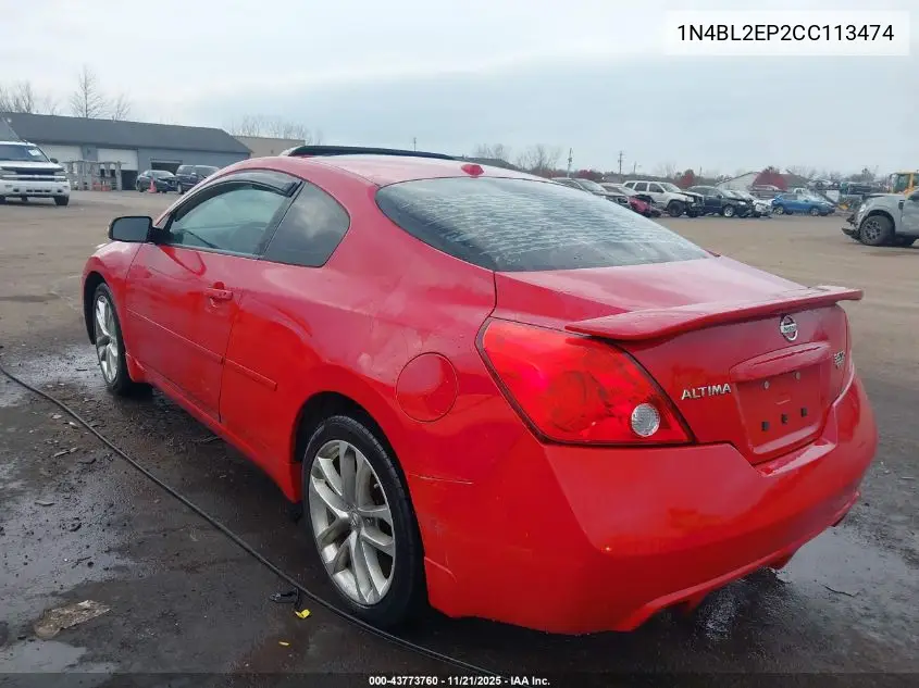 1N4BL2EP2CC113474 2012 Nissan Altima 3.5 Sr
