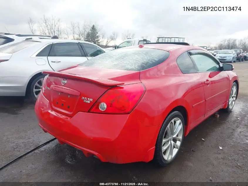 1N4BL2EP2CC113474 2012 Nissan Altima 3.5 Sr
